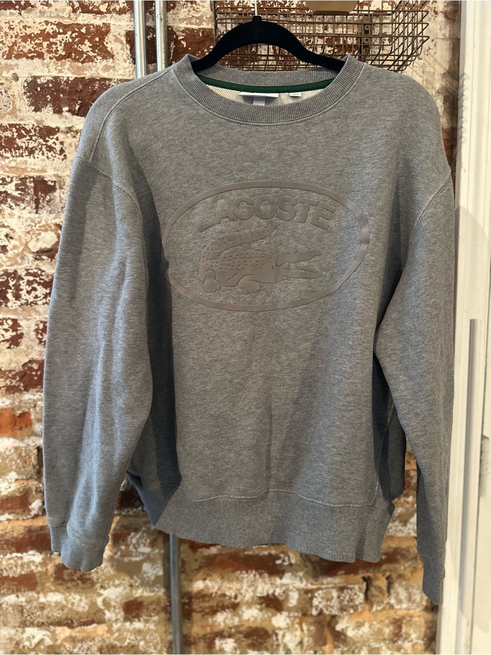 Lacoste Men's Relaxed Fit Organic Cotton Sweatshirt, Size M